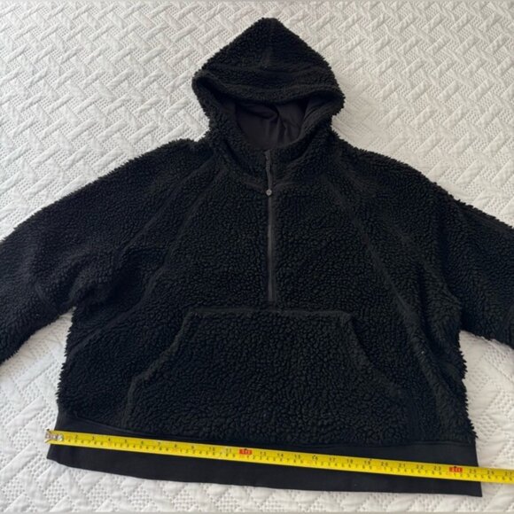 Lululemon Athletica Lulu Plus Size XL/XXL Black Sherpa Teddy Bear Cropped Hoodie - Picture 13 of 16